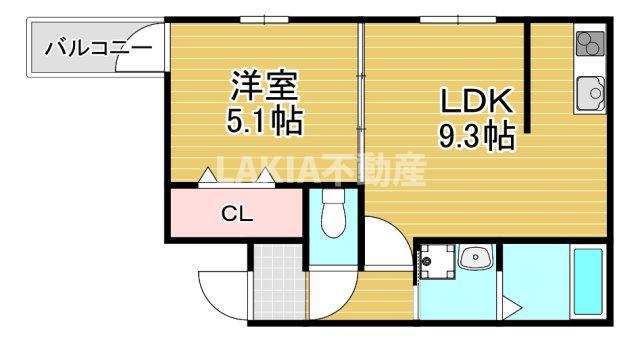 フジパレス城東諏訪サウスII番館(1LDK/1階)の間取り写真