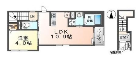 オーレ瑞穂(1LDK/2階)の間取り写真