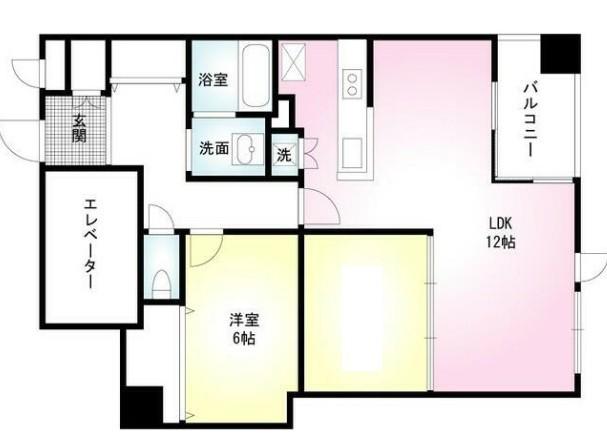 PRISM COURT 平井(2LDK/4階)の間取り写真