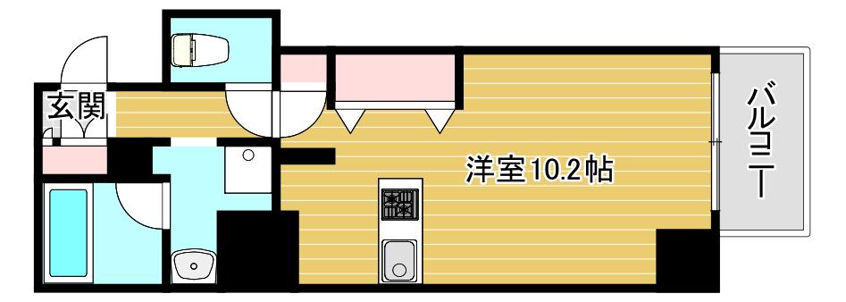プレサンスNEO心斎橋(ワンルーム/7階)の間取り写真