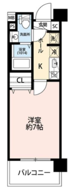 プレール・ドゥーク西川口II(1K/3階)の間取り写真