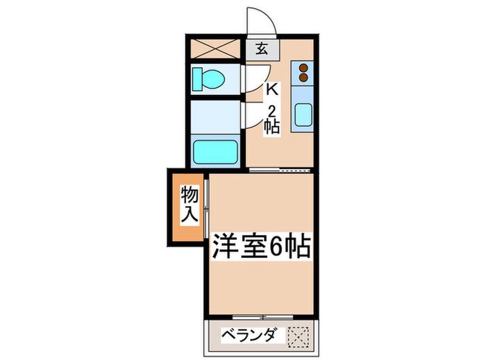 レスポワ―ル(1K/3階)の間取り写真