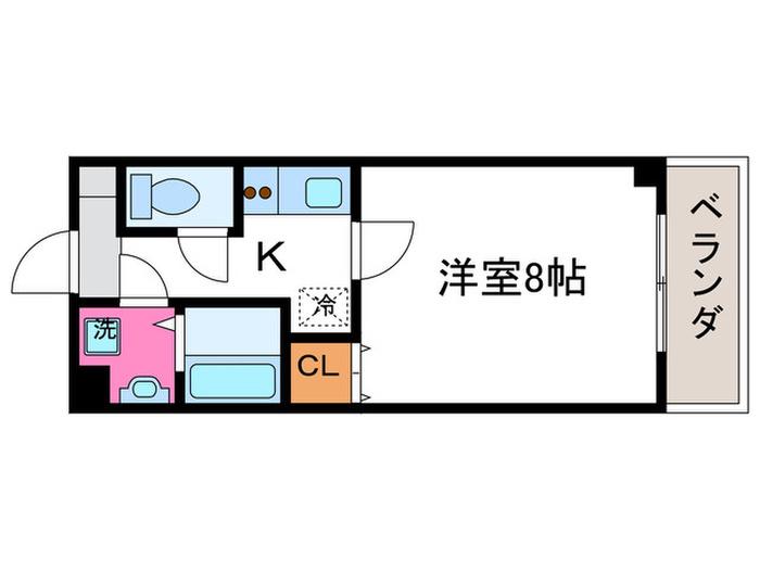 グランレブリー桂パートII(1K/5階)の間取り写真