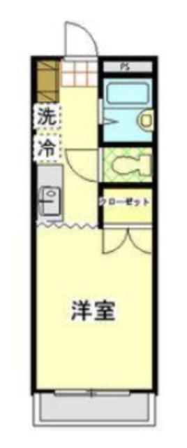 シティーフェイス・パートII(1K/3階)の間取り写真