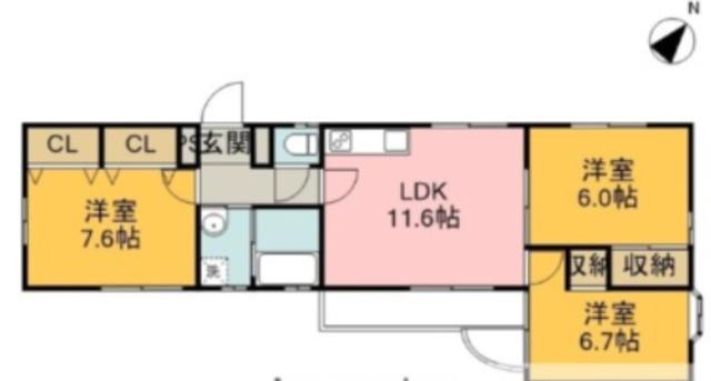 GOLDENVILLAGE(3LDK/2階)の間取り写真