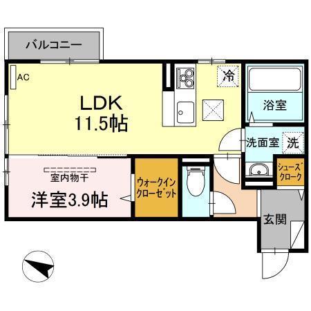 リベルタ(1LDK/1階)の間取り写真