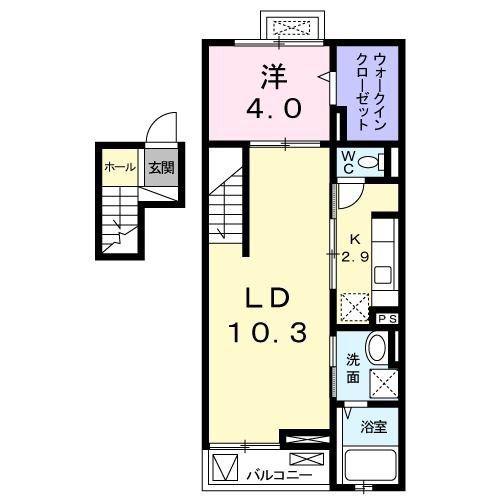 クリアネス コート(1LDK/4階)の間取り写真