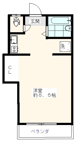 ブルックス東十条(ワンルーム/2階)の間取り写真