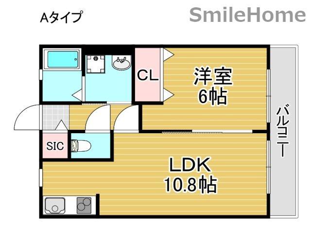 グロースベギン(1LDK/1階)の間取り写真