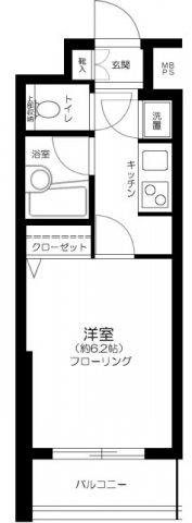 菱和パレス田園調布東(1K/1階)の間取り写真