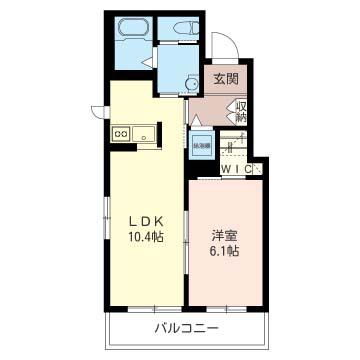 メゾン・リョクエンV(1LDK/3階)の間取り写真