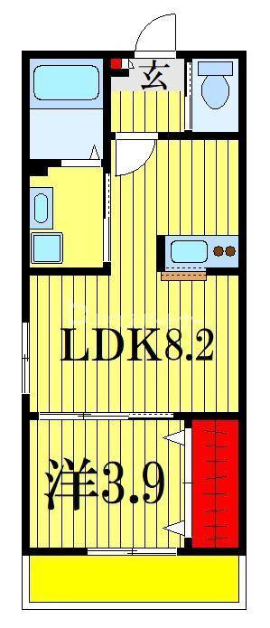 プリマヴェーラ(1LDK/3階)の間取り写真