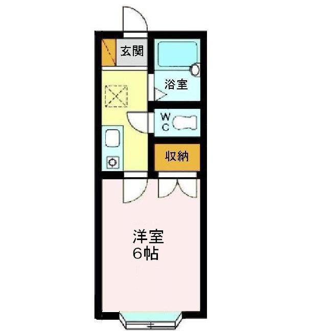 コスモハイツ(1K/1階)の間取り写真