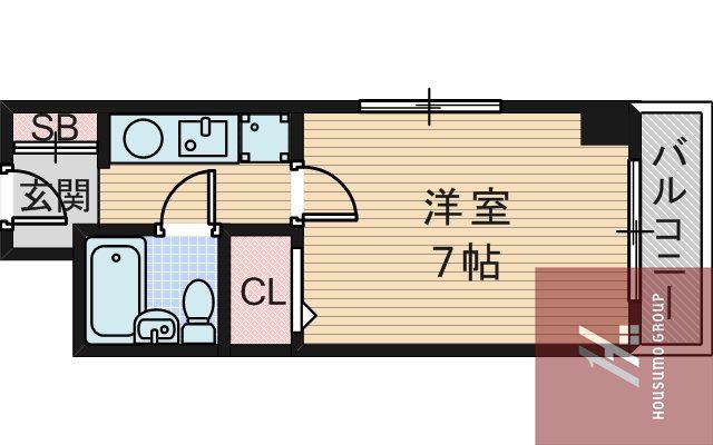 ライオンズマンション東本町第3(1K/11階)の間取り写真