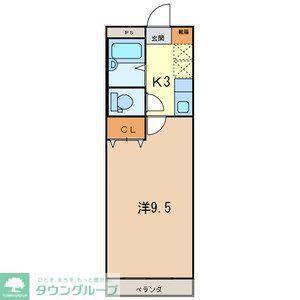 ベリーマンション(1K/1階)の間取り写真