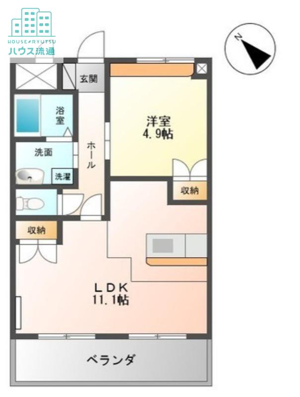 アルカンシエル(1LDK/2階)の間取り写真