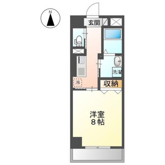 グラン ソート 柳町(1K/2階)の間取り写真