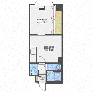 ルワズイール 天神山(1LDK/2階)の間取り写真