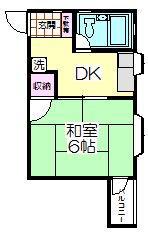 アキバコーポ(2K/2階)の間取り写真