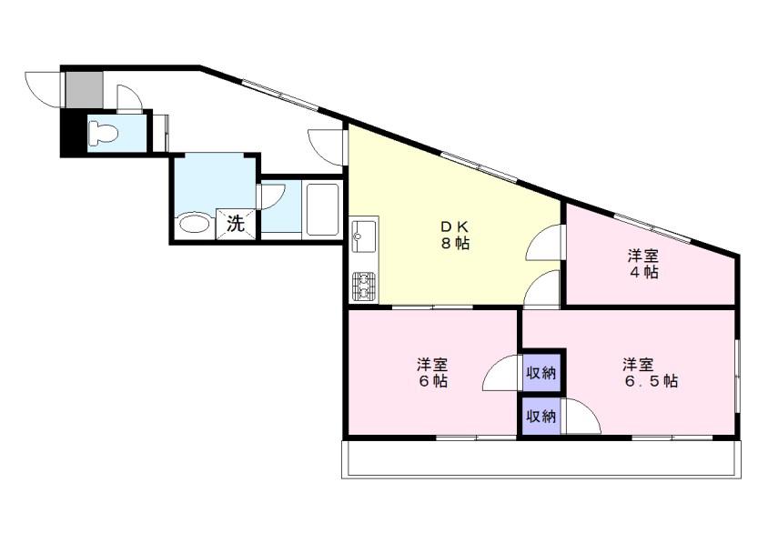マンションアズテック(3DK/3階)の間取り写真
