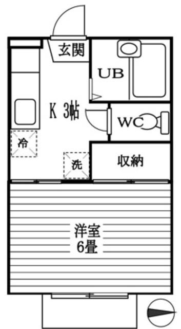アーバンライフ(1K/2階)の間取り写真