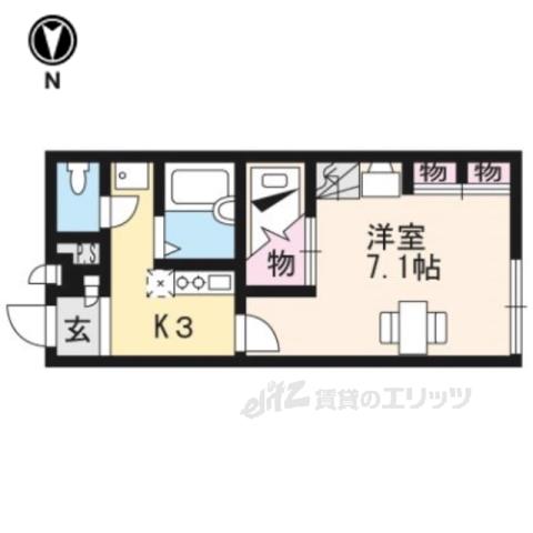 レオパレスハーモニー垣添(1K/2階)の間取り写真