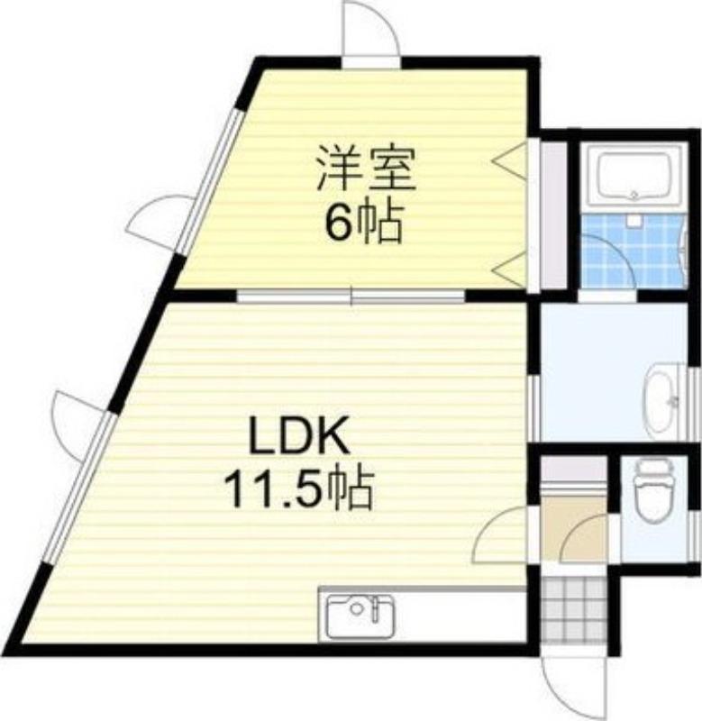 FOREVER(1LDK/1階)の間取り写真