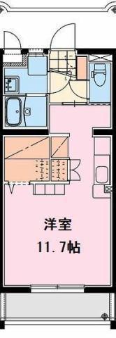 FRANC(ワンルーム/3階)の間取り写真