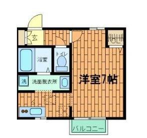 ハーツデール(1K/2階)の間取り写真
