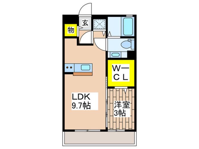 コートロイヤルアネックス(1LDK/3階)の間取り写真