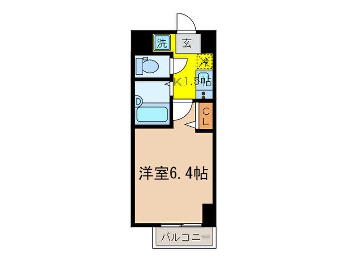 ハーヴェスト経堂(1K/4階)の間取り写真