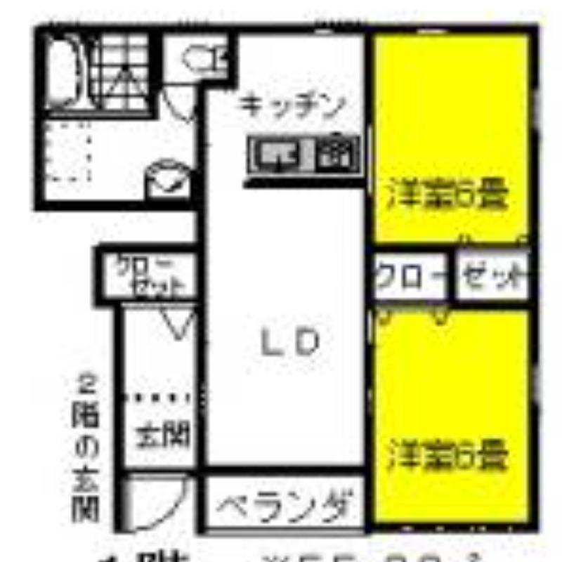 マリンブリーズ・JR5TH(2LDK/1階)の間取り写真