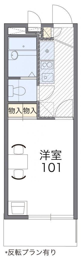 レオパレス銀河(1K/1階)の間取り写真