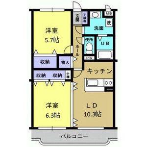 Y&Mシルキー(2LDK/1階)の間取り写真