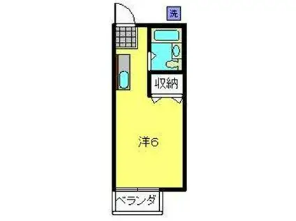 アパートメントハウスELM(ワンルーム/1階)の間取り写真