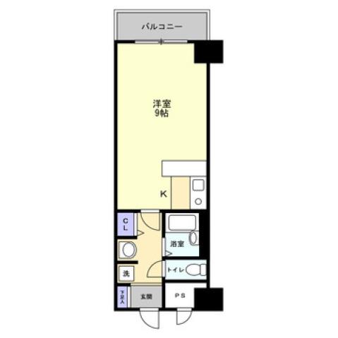 グレースタワー(ワンルーム/3階)の間取り写真