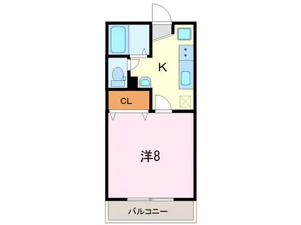 コモド・アビターレ(1K/3階)の間取り写真