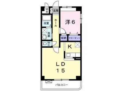 ヴェルセア(1LDK/3階)の間取り写真