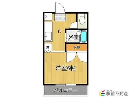 T-NEXUS SAGA(1K/2階)の間取り写真