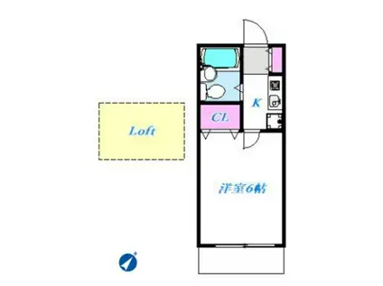 児玉マンション1号棟(1K/2階)の間取り写真