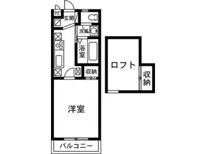 シュパーブSAKURA(1K/2階)の間取り写真