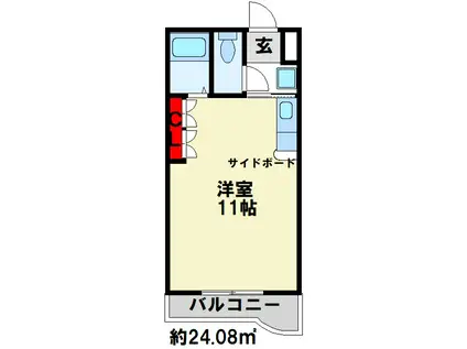 アークトレード太宰府(ワンルーム/3階)の間取り写真