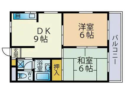 グレースタカハシ(2DK/4階)の間取り写真