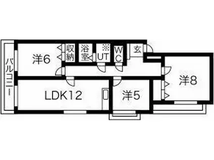 ベル覚王山(3LDK/3階)の間取り写真