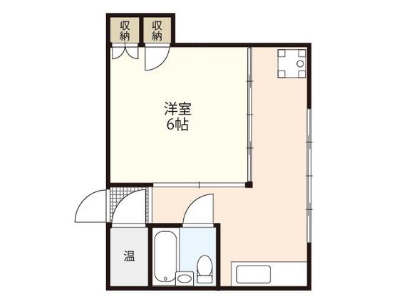 炭本ビル(1K/2階)の間取り写真