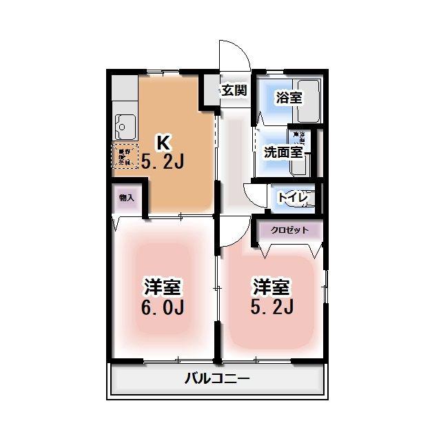 WILL(2K/1階)の間取り写真
