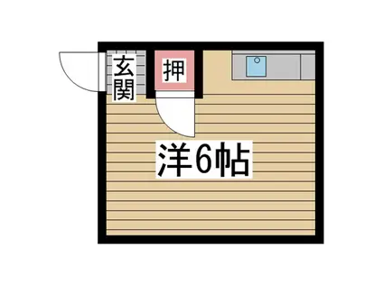 宮本マンション(ワンルーム/2階)の間取り写真