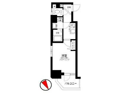 グローバン板橋(1K/9階)の間取り写真