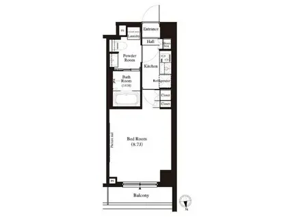 アーバンパーク江古田の森(1K/4階)の間取り写真