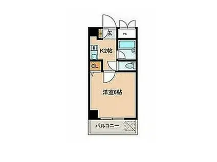 アビテ白金台(1K/2階)の間取り写真